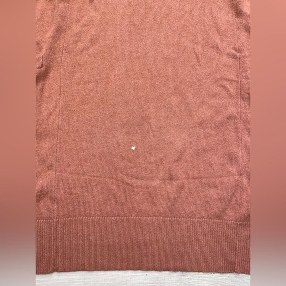 Halogen Wool Cashmere Long Duster Cardigan W/S Rust brown Pocket LN - Picture 13 of 16
